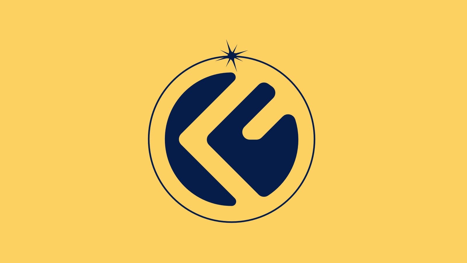 Ícone da FC Joias em azul escuro sobre fundo amarelo
